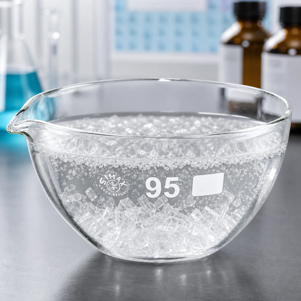 170ml Abdampfschale mit Ausguss Borosilikat ø95mm Professionelle Eindampfschale aus hochwertigem Borosilikatglas für das Labor