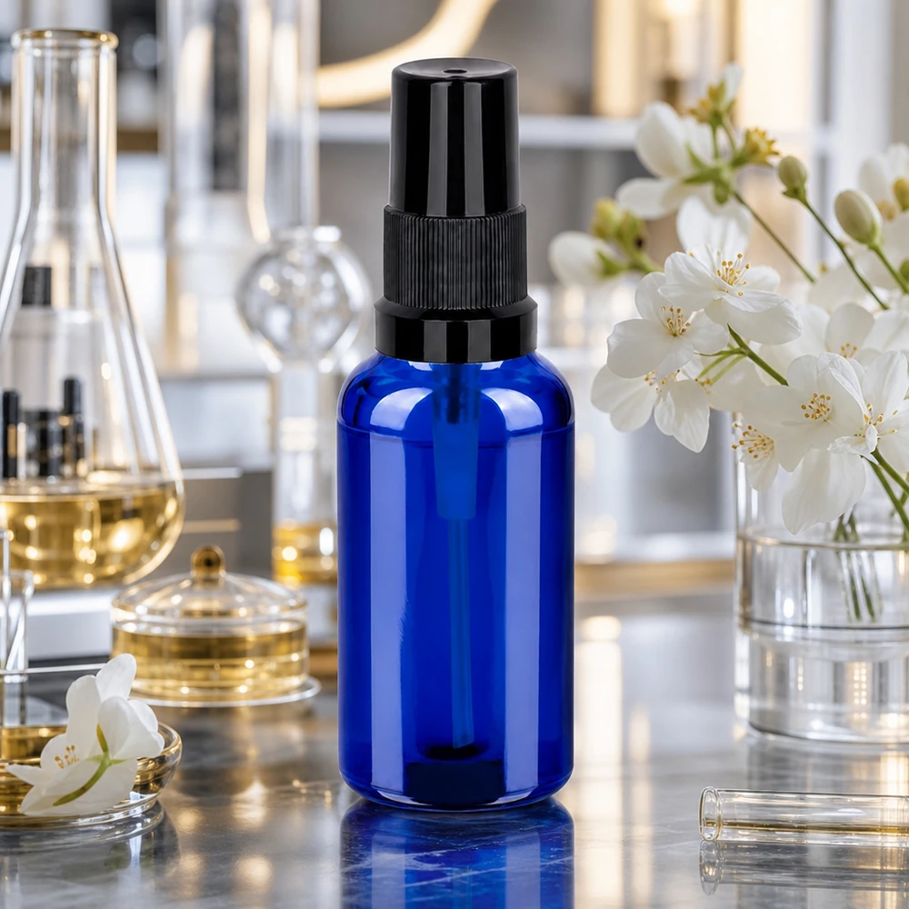 30ml Sprayflasche schwarz Standardverschluss BlueLine UT18/30 Elegante 30ml STD BlueLine Sprayflasche mit schwarzem Zerstäuber für stilvolle Aufbewahrung