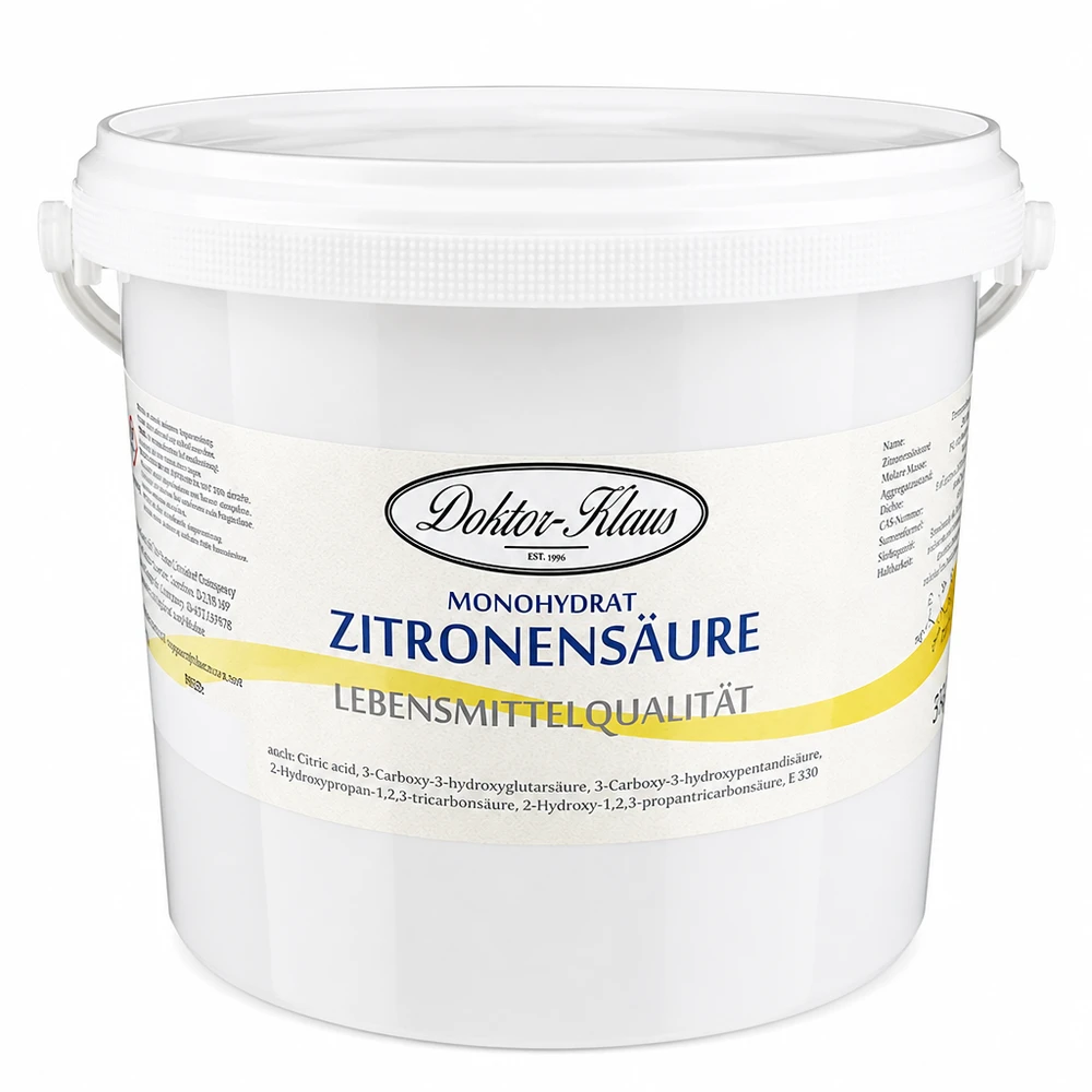 Zitronensäure 5kg Doktor-Klaus Doktor-Klaus Zitronensäure 5kg in wiederverschließbarem weißem Eimer