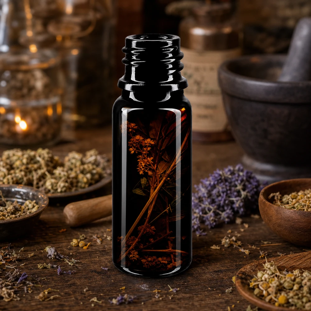 Violettglas Flasche 10ml DIN 18 mit breiter Öffnung für einfaches Befüllen von Ölen