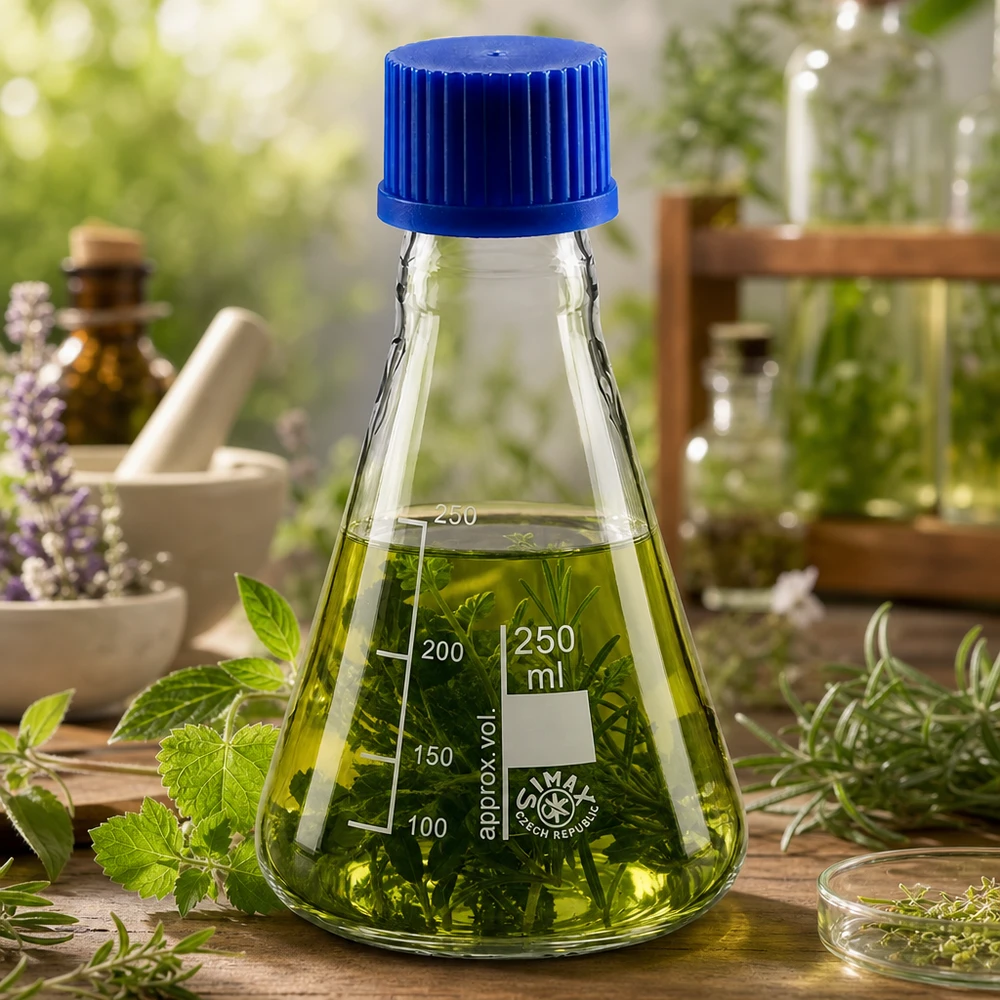 Erlenmeyerkolben 250ml mit Schraubkappe Wissenschaftlicher Erlenmeyerkolben 250ml mit präziser Skalierung für Forschung und Analyse
