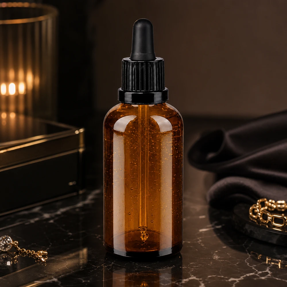 50ml Pipettenflasche schwarz Originalitätsverschluss BrownLine UT18/50 Stilvolle Pipettenflasche 50ml OV BrownLine UT18/50 perfekt für Naturkosmetik und Seren