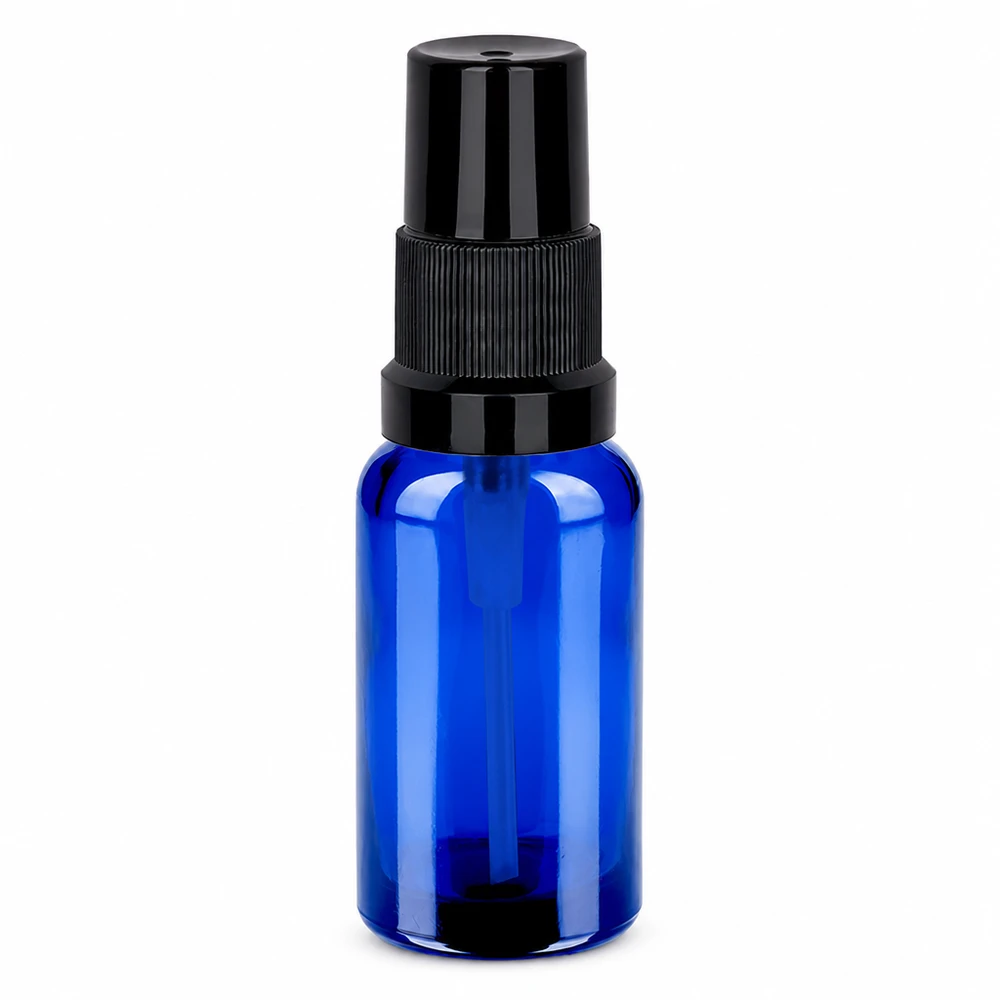 Premium Glasflasche 20ml mit Sprühpumpe STD BlueLine UT18/20 ideal für Parfüm und Pflegeprodukte
