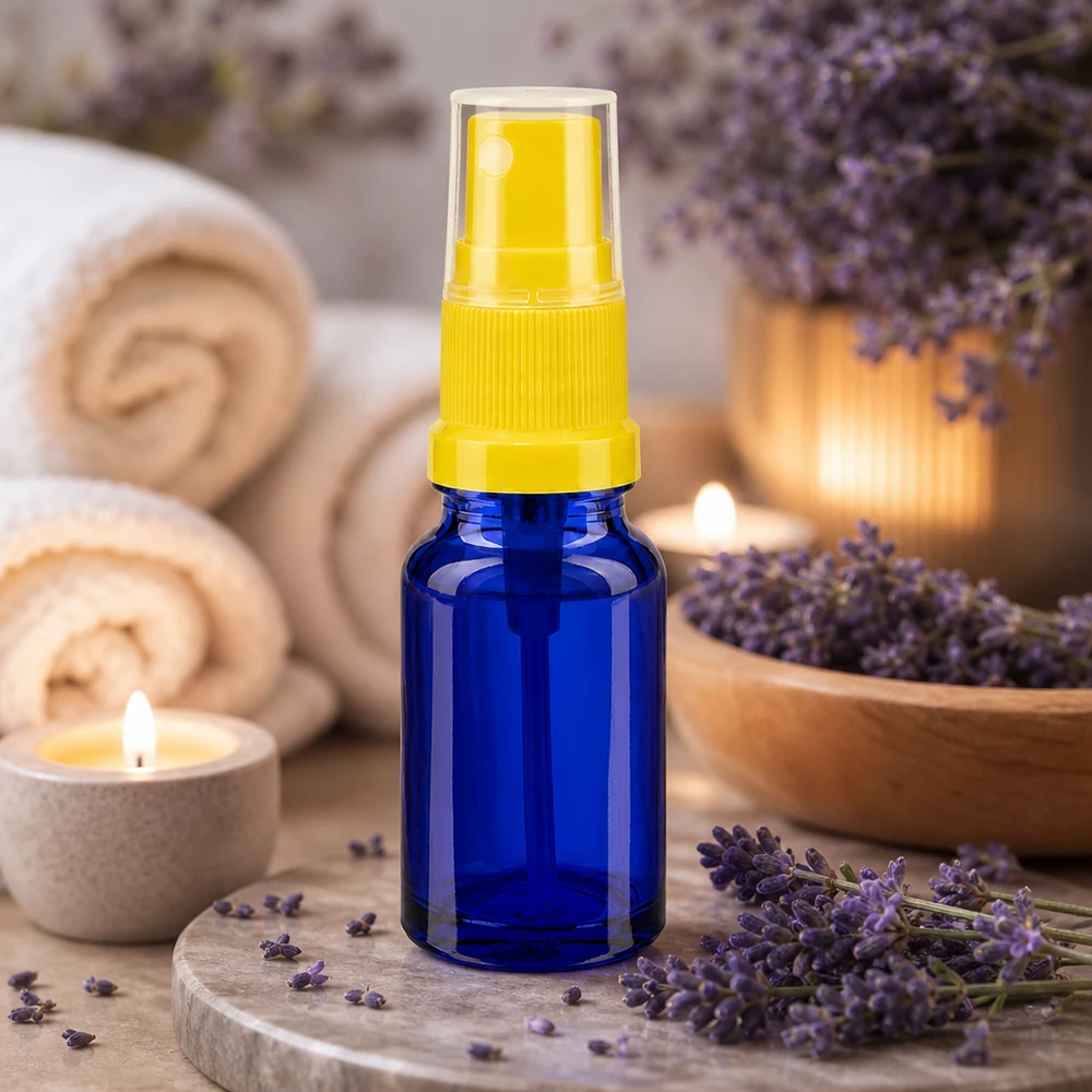Professionelle 10ml Sprayflasche gelb STD BlueLine UT18 10 für Aromatherapie und Naturkosmetik