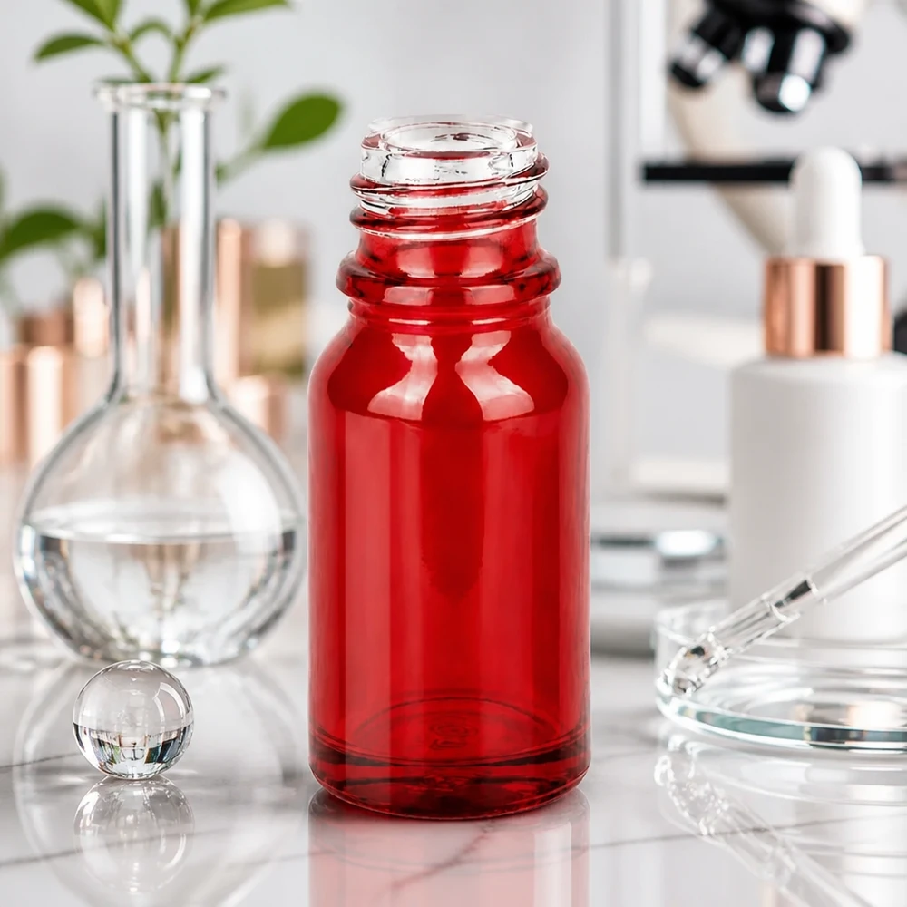 10ml Apothekenflasche RedLine UT18/10 UNiTWIST Hochwertige 10ml Glasflasche RedLine mit innovativem UNiTWIST UT18/10 für optimale Dichtigkeit