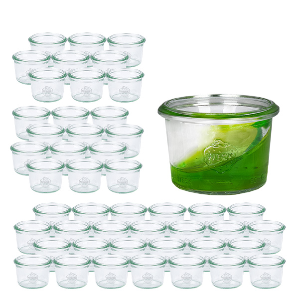 48er Set Weck Gläser 80ml Sturzgläser 48er Set Weck Gläser 80ml Sturzgläser