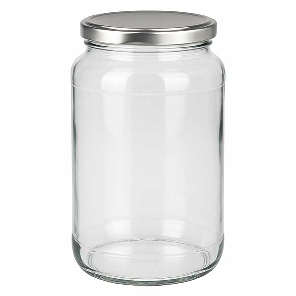 1700ml Rundglas + BasicSeal Deckel silb matt UNiTWIST