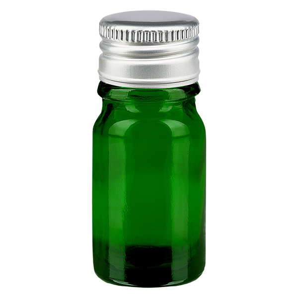 5ml Flasche 11mm Schraubverschluss Alu-Silber Standard GreenL. UT18/5