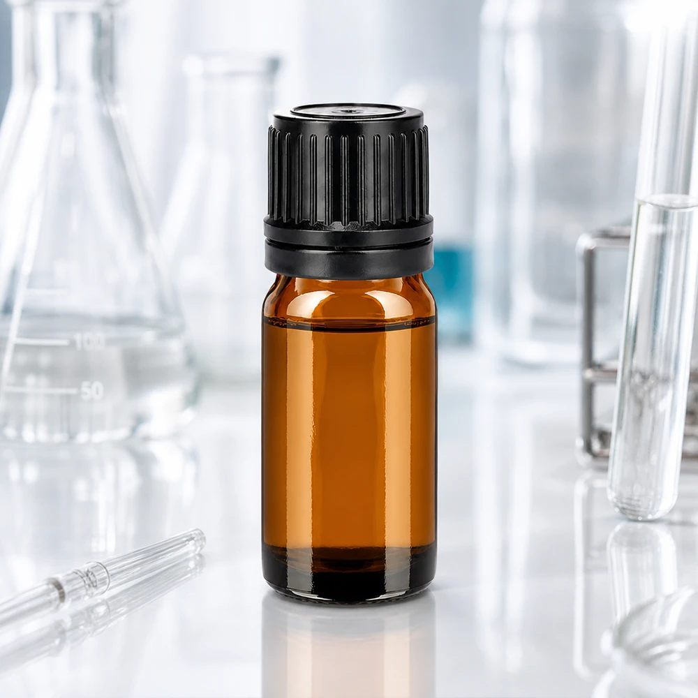 Medizinische 5ml Glasflasche mit kindersicherem schwarzem Schraubverschluss