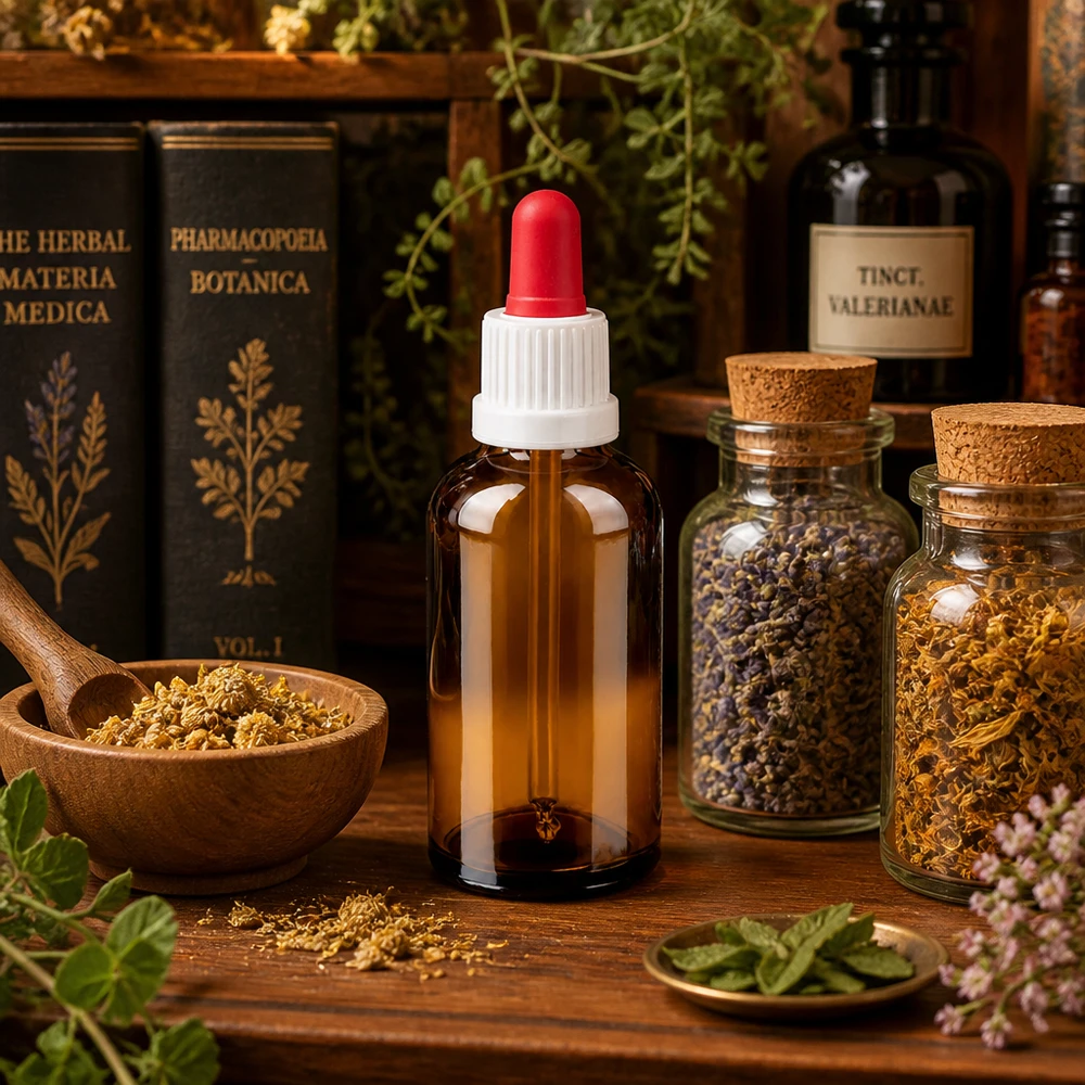 50ml Pipettenflasche weiß/rot Originalitätsverschluss BrownLine UT18/50 Handliche 50ml Tropferflasche mit weißem Schraubverschluss für Naturheilkunde-Produkte