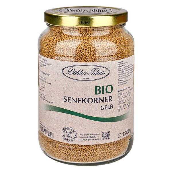 Senfkörner gelb Bio 1200g Doktor-Klaus noWaste
