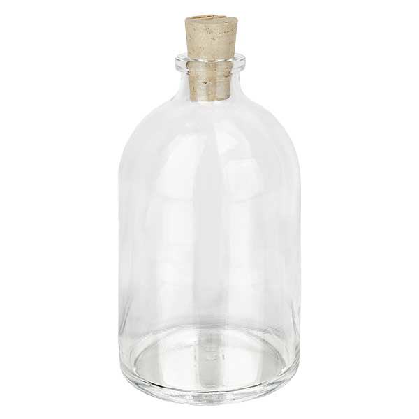Flasche Klarglas 100ml mit Korken 11/14mm