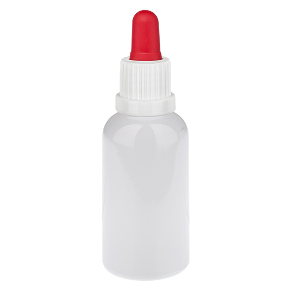 30ml Pipettenflasche weiß/rot Originalitätsverschluss WhiteLine UT18/30