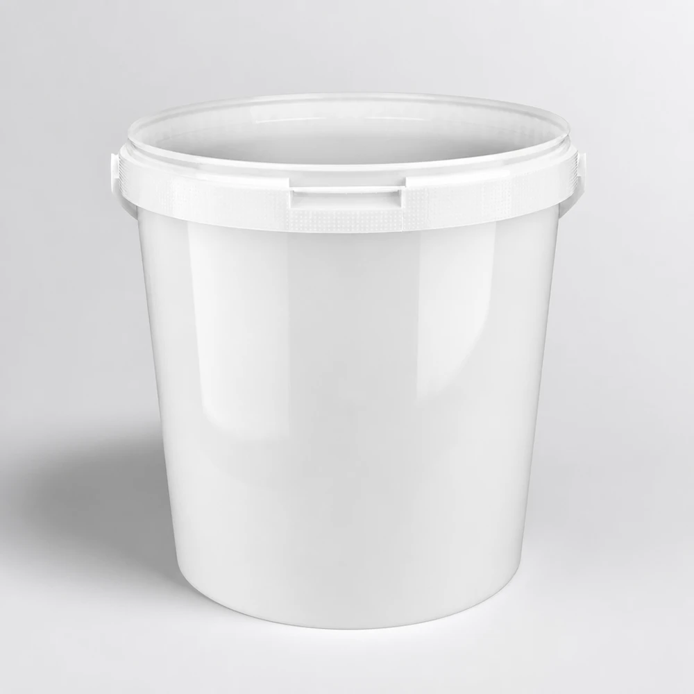Geruchsneutraler weißer PP-Eimer 10,7L mit glatter Innenwand und ohne Deckel
