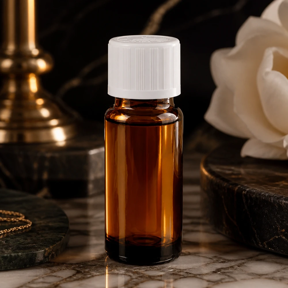 Apothekenflasche braun 10ml Tropfverschluss weiß Kindersicherung Standard Braune Tropfflasche 10ml Apothekerglas mit weißem Sicherheitsverschluss in luxuriösem Ambiente