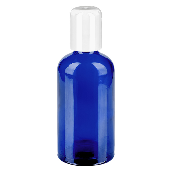 100ml Roll-On Flasche weiß Standardverschluss BlueLine UT18/100