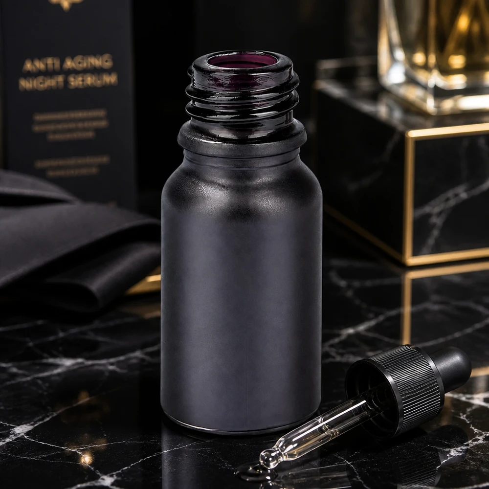 10ml BlackLine Apothekerflasche UT18/10 mit UV-Schutz für lichtempfindliche Substanzen