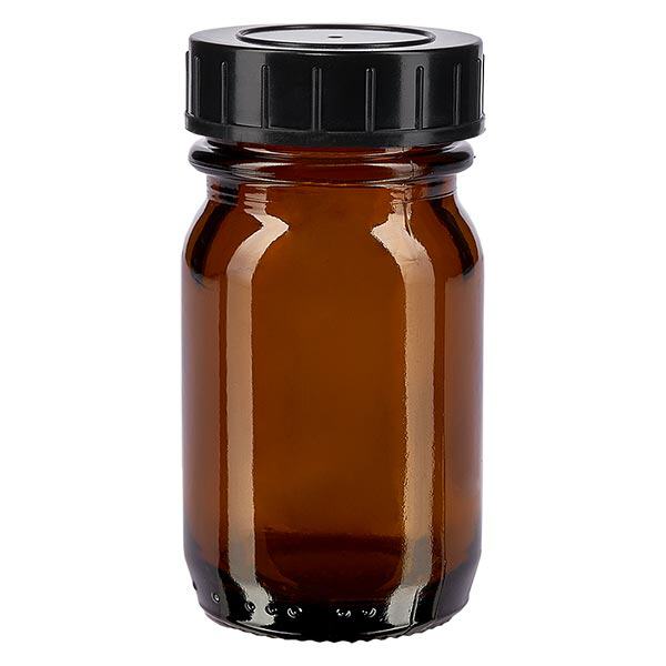 30ml Weithalsflasche Braunglas mit Schraubdeckel 30ml Weithalsflasche Braunglas mit Schraubdeckel