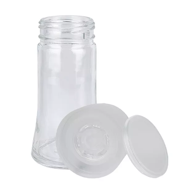 Salz-/Gewürzglas 95ml mit Mühle Vario weiss