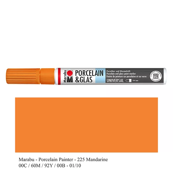 Malstift Mandarine 2-4mm für Glas/Porzellan (225)