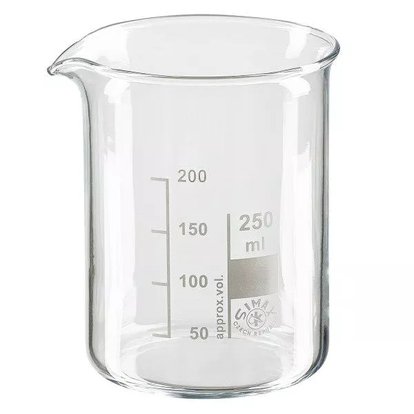 Becherglas 250ml Borosilikatglas, niedrige Form