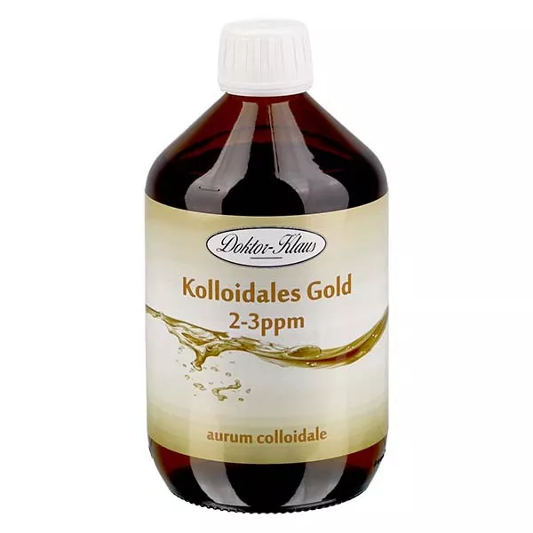 500 ml Kolloidales Gold Doktor-Klaus, 2-3ppm, zum Nachfüllen