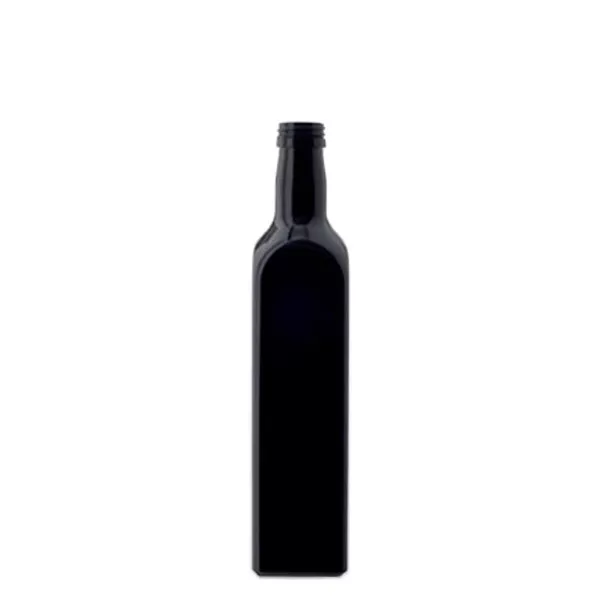 Ölflasche Violettglas 500ml eckig, UNI 31.5x24