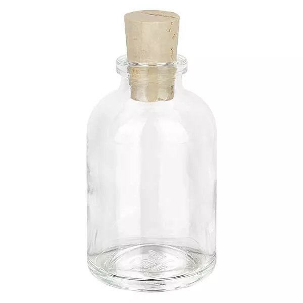 Flasche Klarglas 50ml mit Korken 11/14mm