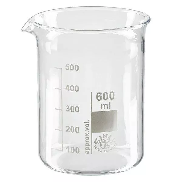 Becherglas 600ml Borosilikatglas, niedrige Form