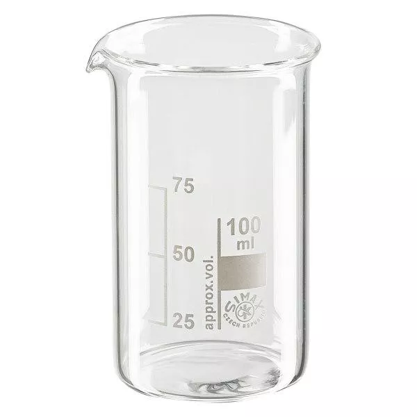 Becherglas 100ml Borosilikatglas, hohe Form
