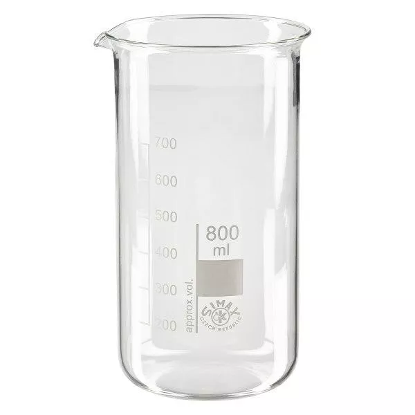 Becherglas 800ml Borosilikatglas, hohe Form