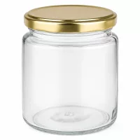 350g Honigglas + BasicSeal Deckel gold UNiTWIST