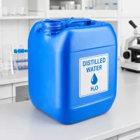 Blauer Kanister 5 Liter ohne Verschluss mit Schraubgewinde und stabilem Tragegriff