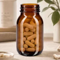 125ml Weitmund Braunglasflasche mit eleganter Form für Praxis und Labor