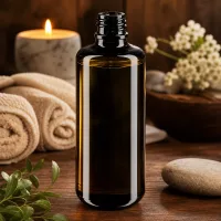 Praktische 100ml Tropfflasche Orion aus Violettglas Miron für präzise Portionierung und Lagerung