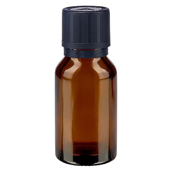 Apothekenflasche braun 30ml Tropfer Giessring 1mm schwarz Kindersicherung Bli...