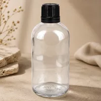 Pharmaglasflasche 100ml mit Originalitätsverschluss für Heilmittel und Tinkturen