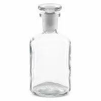 Hochwertige Rundschulterflasche 100ml transparentes Glas Enghals Glasstopfen Labor