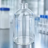 Zylindrische Pharmaflasche 100ml aus hochwertigem Klarglas mit konisch zulaufendem Flaschenhals
