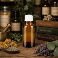 Apotheken-Braunglasfl­asche 20ml mit STD-Tropfeinsatz für Kräuterextrakte und Essenzen