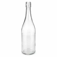 750ml Glasflasche transparent ohne Bügelverschluss UNiTWIST leer auf weißem Hintergrund Produktfoto 1