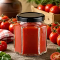Kompaktes 47ml Hexaglas UNiTWIST 48er Set perfekt für selbstgemachte Tomatensoße