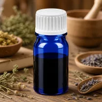 Robuste BlueLine Tropfflasche 5ml aus dunklem Glas schützt Inhalt vor UV-Licht optimal