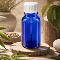 Professionelle 10ml Glasflasche mit Pinselaufsatz STD BlueLine für hygienische Anwendung
