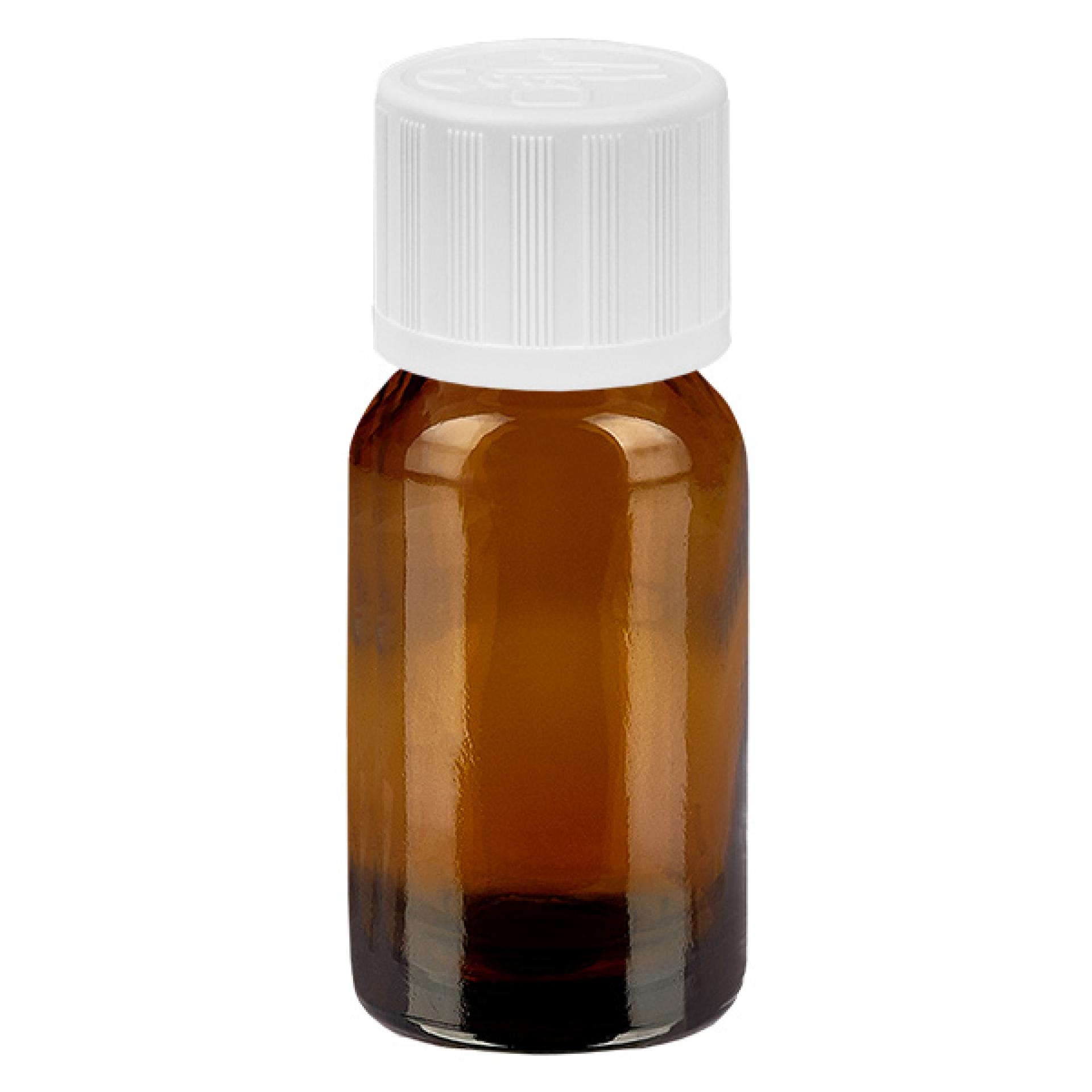 10ml Flasche 11mm Schraubverschluss weiß Standard Kindersicherung BrownLine U...
