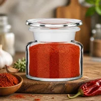 Gewürzglas 50 ml Weithals mit Schraub-Glasdeckel ideal zur Aufbewahrung von Paprikapulver