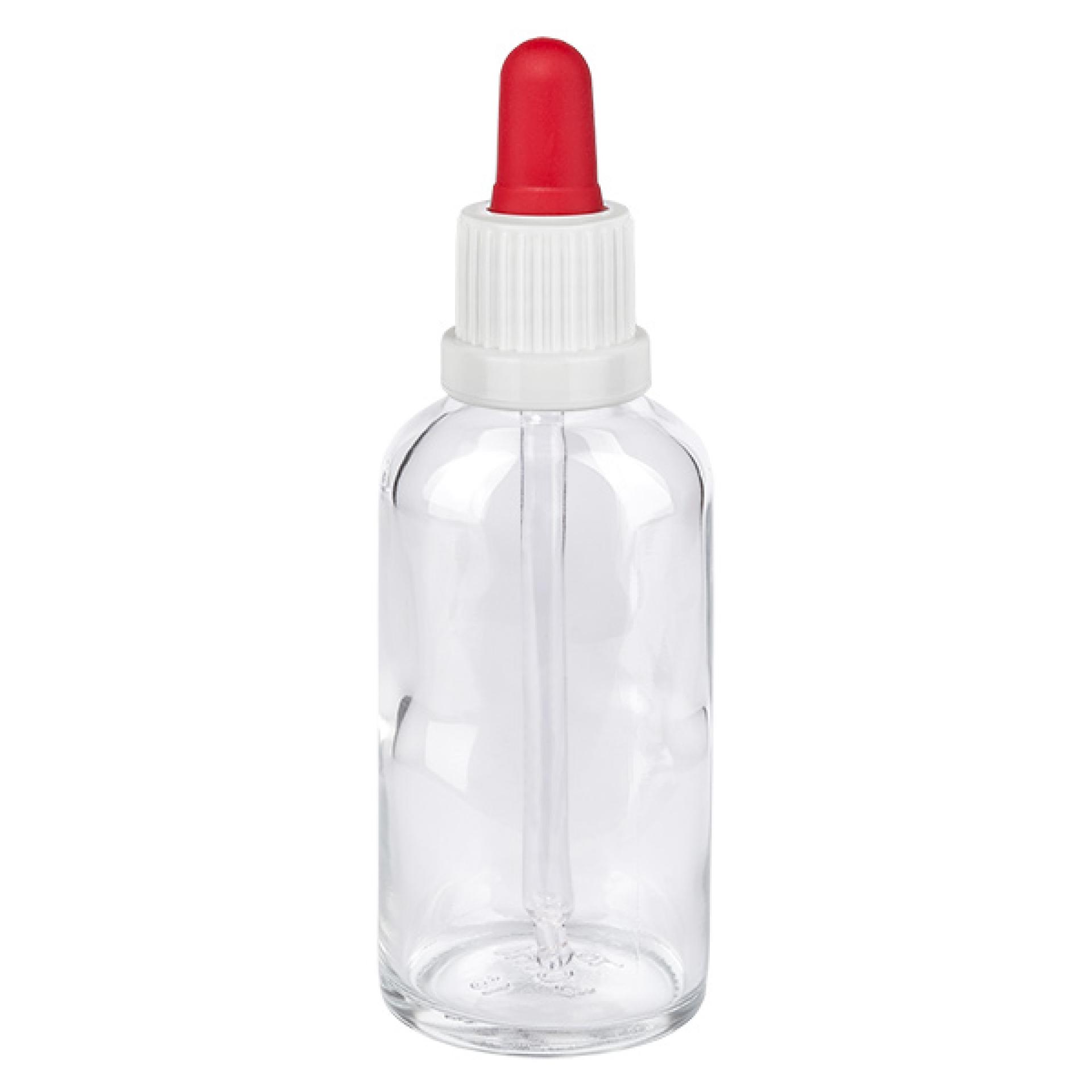 50ml Pipettenflasche weiß/rot Originalitätsverschluss ClearLine UT18/50