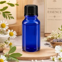 Apothekerglas blau 10ml schlanke Tropfflasche für Tinkturen und Naturheilmittel