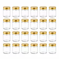 Kleine Schraubgläser 135ml im 24er Set mit goldenem Aluminiumdeckel