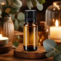 Kompakte braune 10ml Flasche mit schwarzem Originalverschluss für ätherische Öle und Essenzen